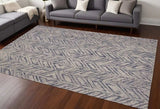 9' X 12' Blue Wool Hand Tufted Area Rug - Homeroots - Flyclothing LLC