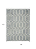 9' X 12' Wool Blue Area Rug - Homeroots - Flyclothing LLC