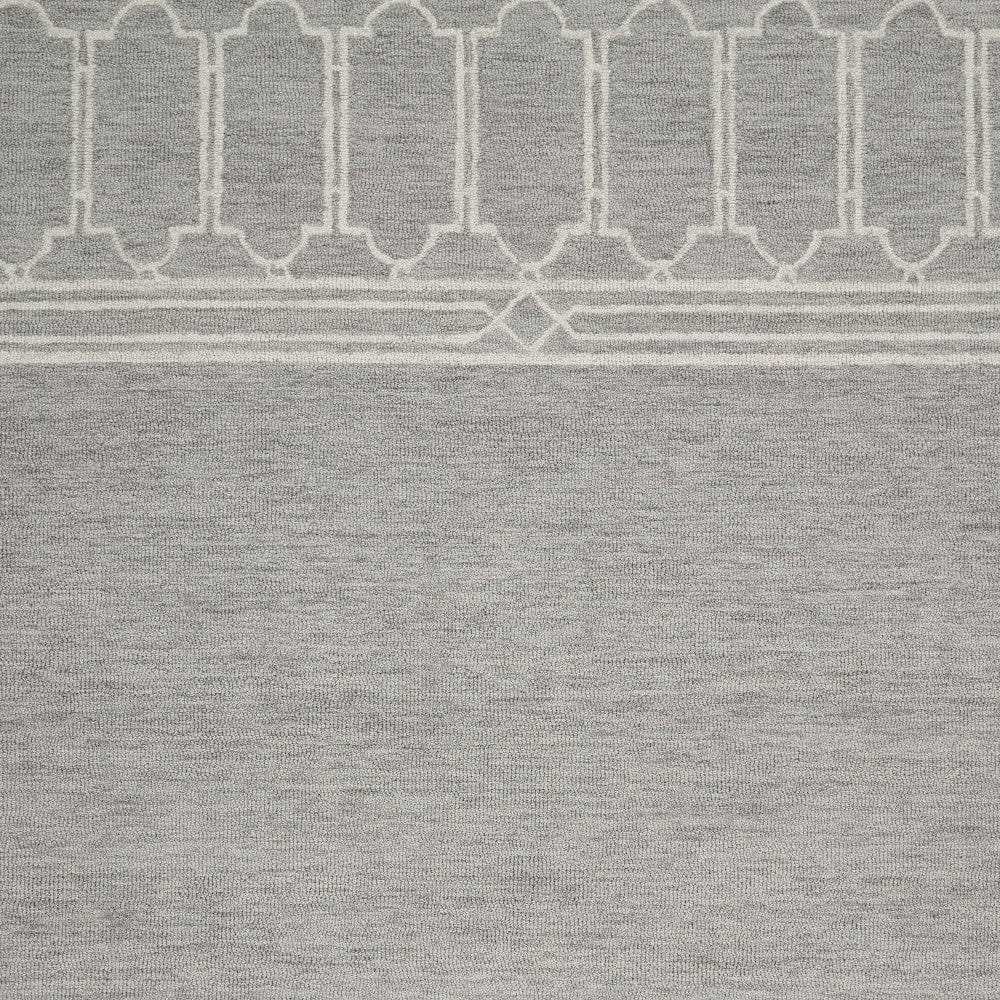 9' X 12' Grey Hand Tufted Geometric Indoor Area Rug - Homeroots - Flyclothing LLC