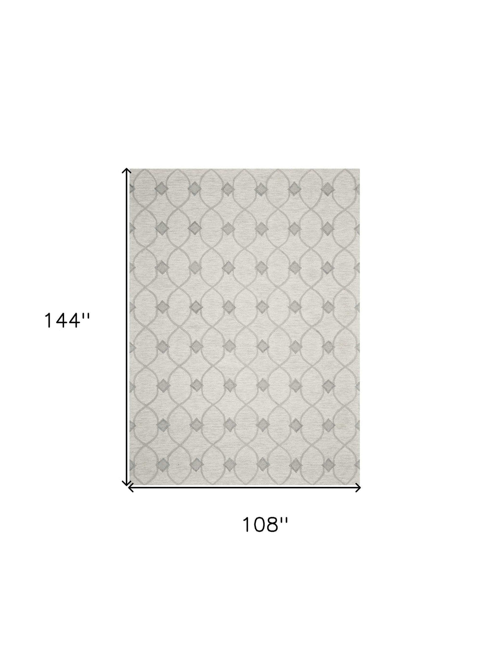 9' X 12' Ivory Wool Hand Tufted Area Rug - Homeroots - Flyclothing LLC