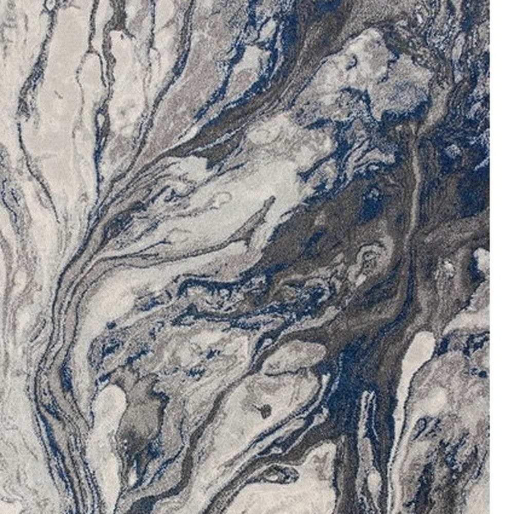 10' X 13' Grey Machine Woven Abstract Watercolor Indoor Area Rug - Homeroots - Flyclothing LLC