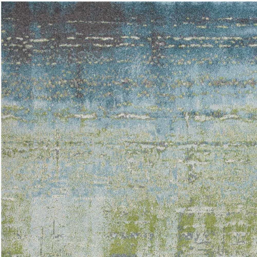 9' X 13' Polypropylene Blue Or Green Area Rug - Homeroots - Flyclothing LLC