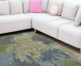 10' X 13' Blue and Green Abstract Area Rug - Homeroots - Flyclothing LLC