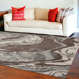 9' X 13' Polypropylene Mocha Area Rug - Homeroots - Flyclothing LLC