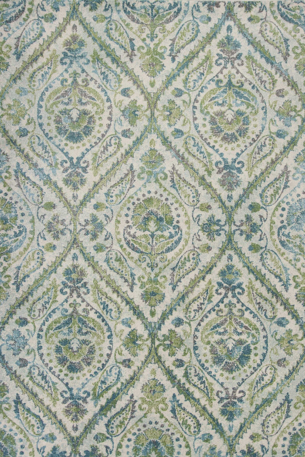 9' X 13' Polypropylene Ivory Or Teal Area Rug - Homeroots - Flyclothing LLC