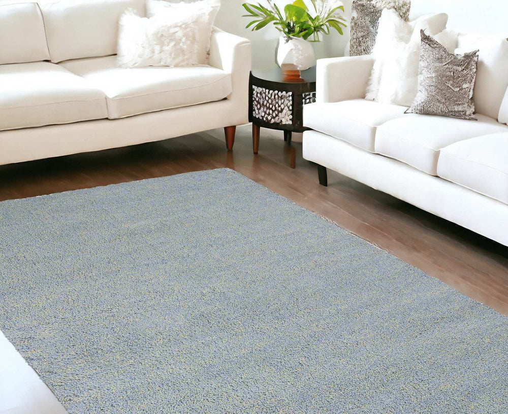 9' X 13' Blue Heather Indoor Shag Rug - Homeroots - Flyclothing LLC
