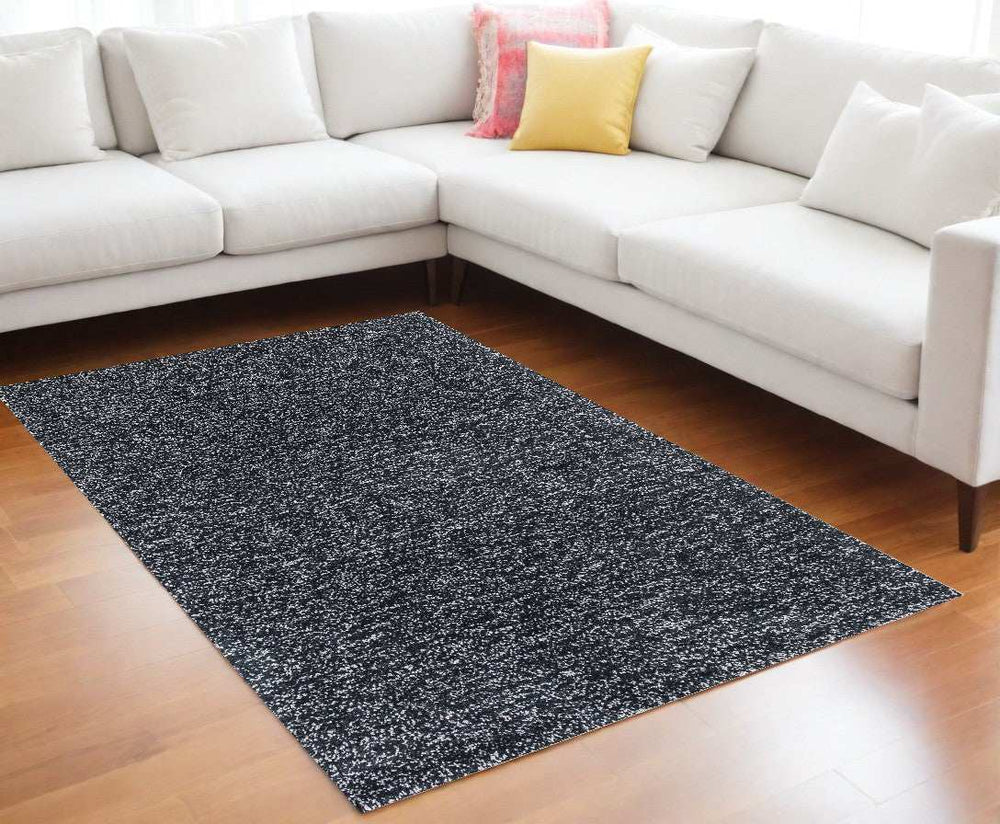 9' X 13' Black Hand Woven Area Rug - Homeroots - Flyclothing LLC