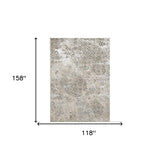 10' X 13' Sand Silver Area Rug - Homeroots - Flyclothing LLC