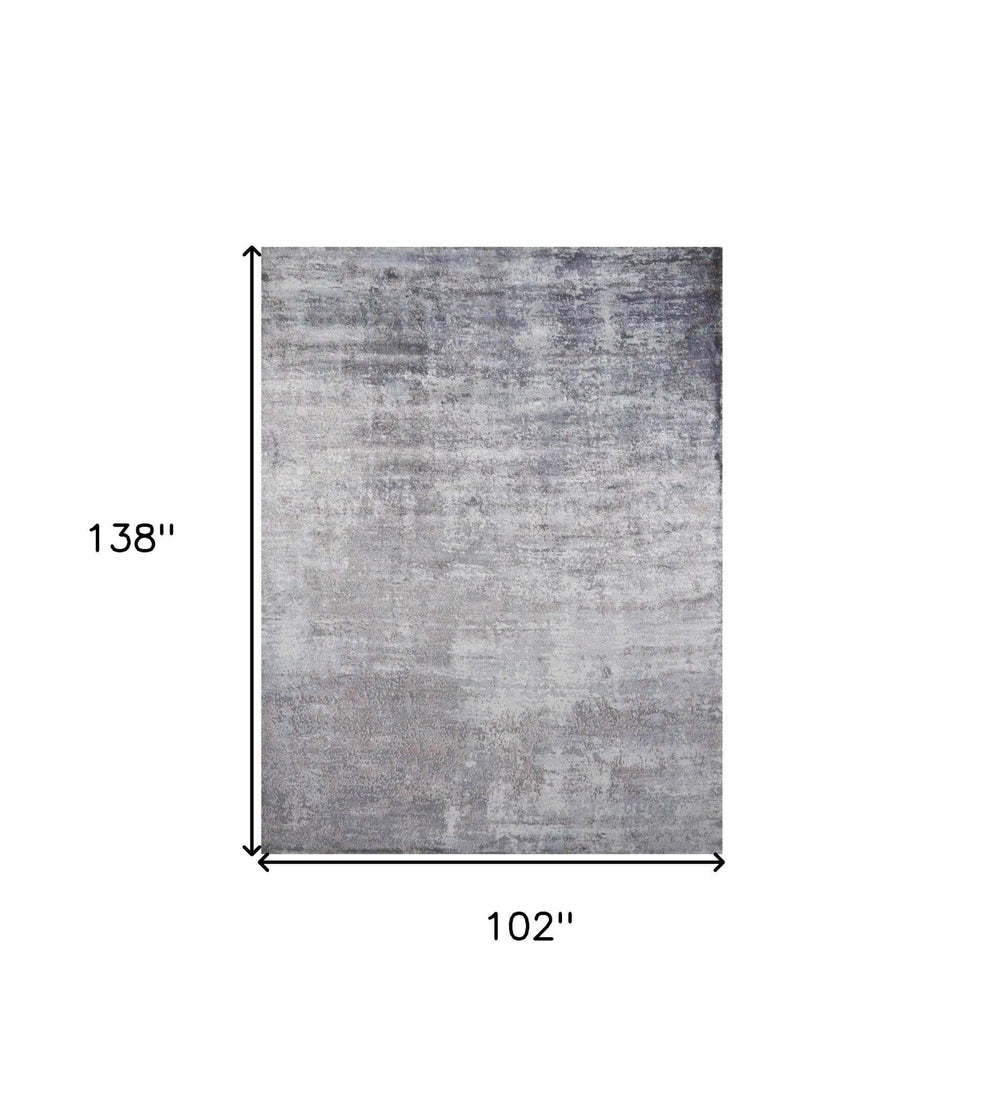 9' X 12' Gray Abstract Hand Loomed Area Rug - Homeroots - Flyclothing LLC