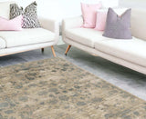 9' X 12' Blue Floral Vines Hand Loomed Distressed Area Rug - Homeroots - Flyclothing LLC