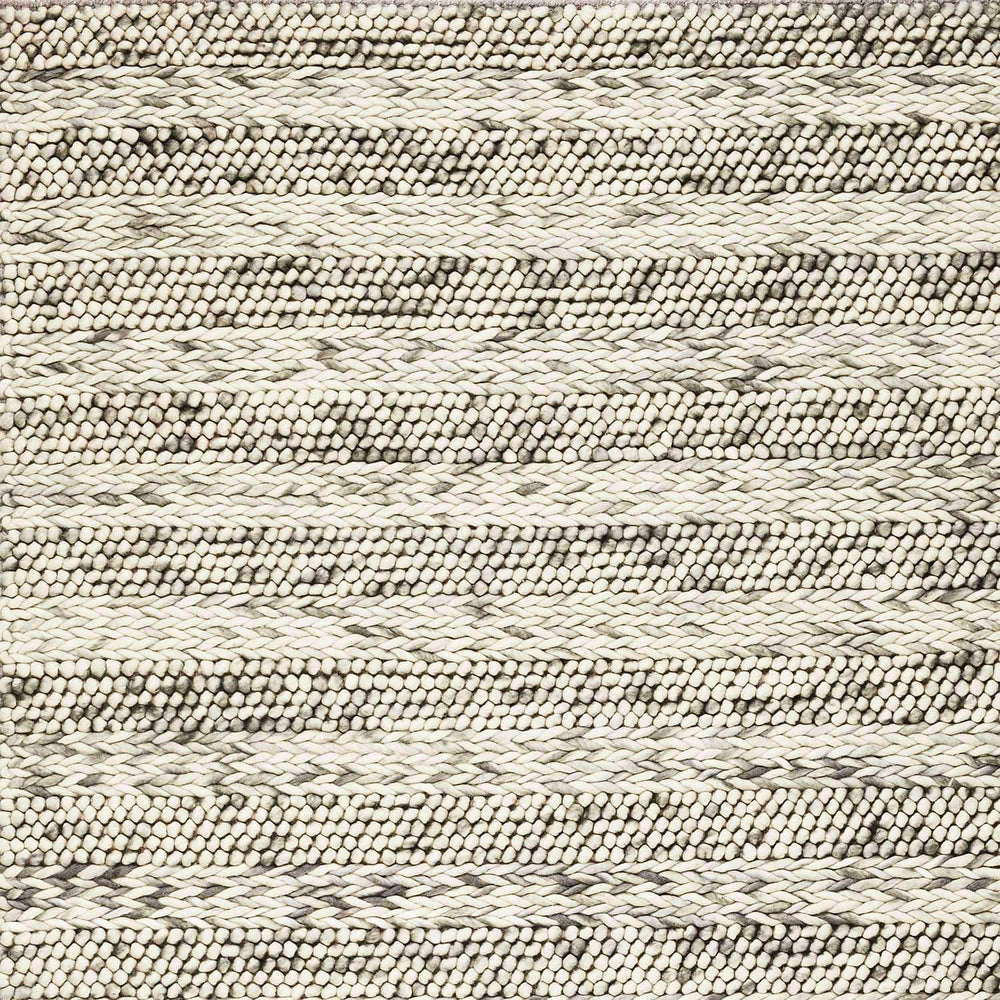 9' X 13' Grey Heather Hand Woven Knobby Stripes Indoor Area Rug - Homeroots - Flyclothing LLC