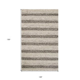 9' X 13' Wool Grey Or White Area Rug - Homeroots - Flyclothing LLC