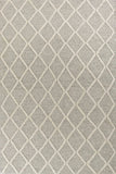 9' X 13' Grey Hand Woven Diamond Pattern Indoor Area Rug - Homeroots - Flyclothing LLC