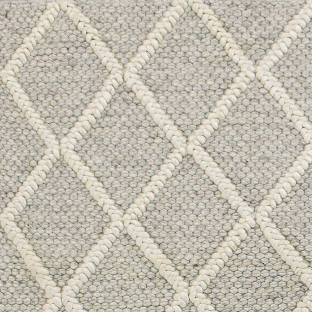 9' X 13' Grey Hand Woven Diamond Pattern Indoor Area Rug - Homeroots - Flyclothing LLC