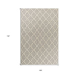 9' X 13' Grey Hand Woven Diamond Pattern Indoor Area Rug - Homeroots - Flyclothing LLC