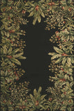 9' X 13' Green and Black Wool Tropical Floral Hand Tufted Area Rug - Homeroots - Flyclothing LLC
