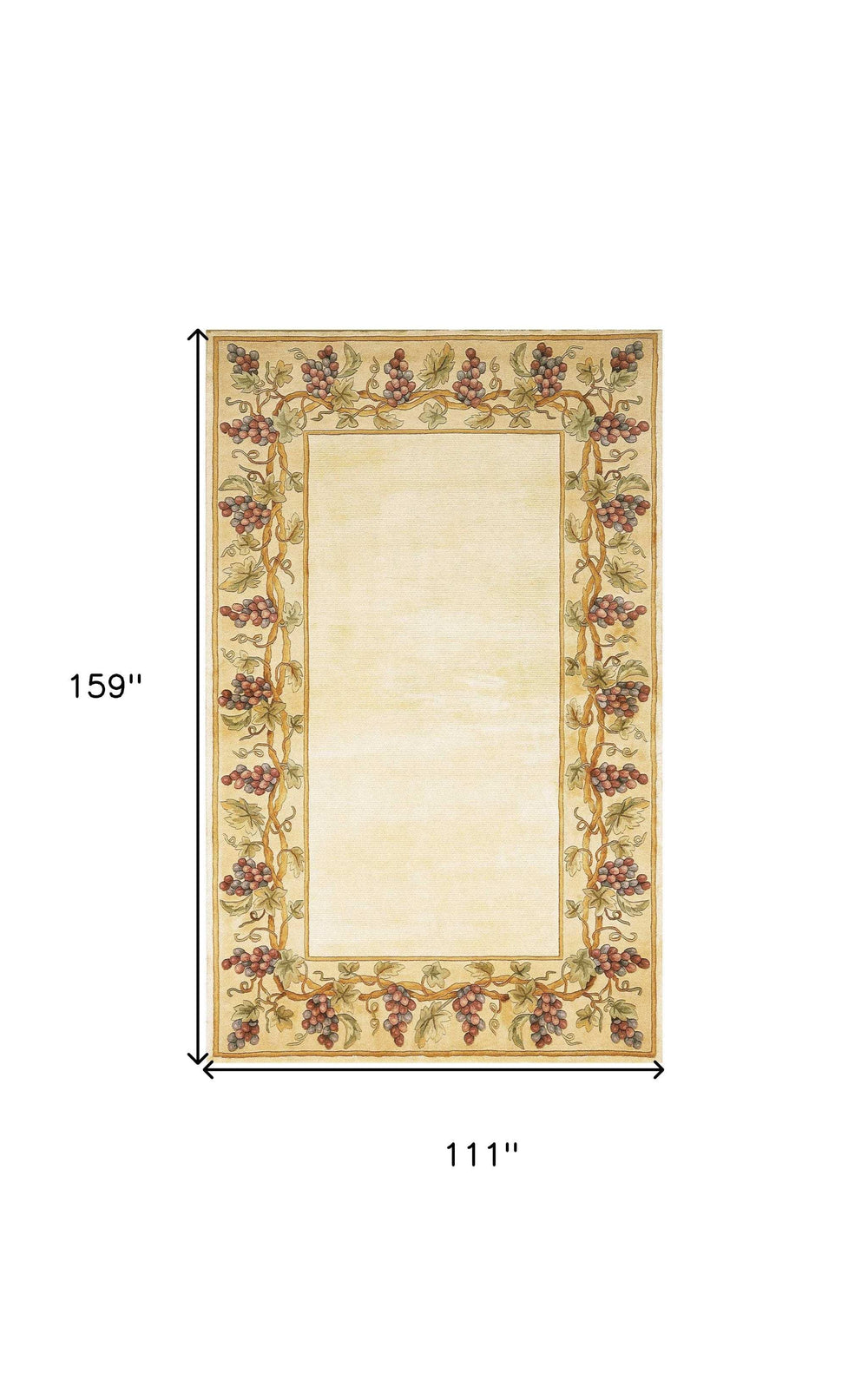 9' X 13' Ivory Wool Floral Hand Tufted Area Rug - Homeroots - Flyclothing LLC