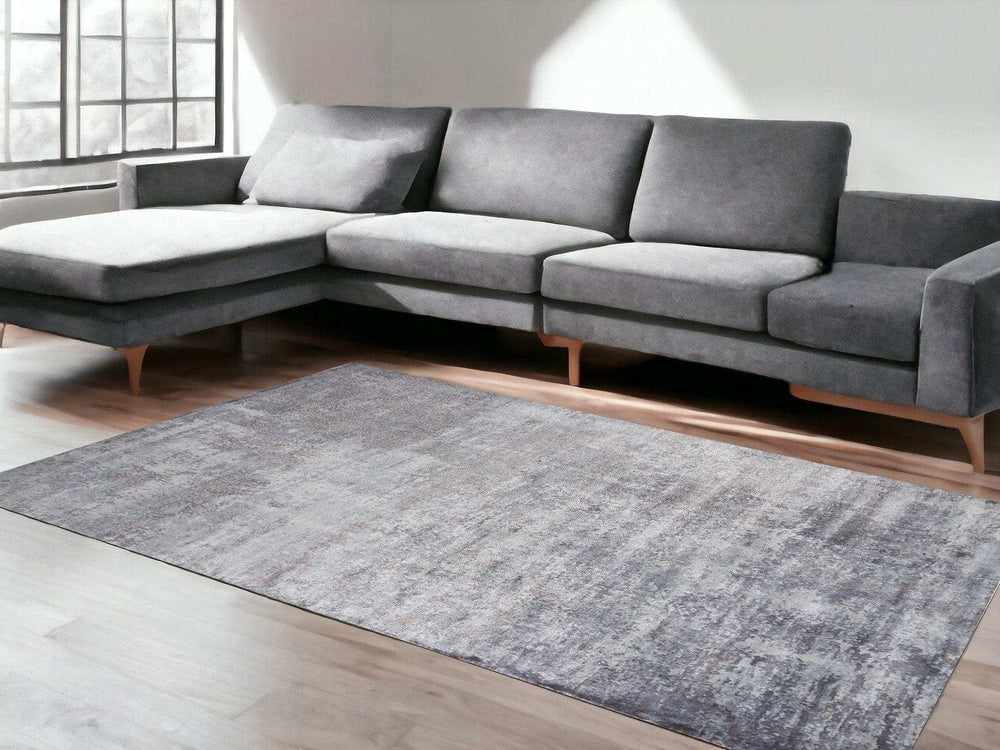 9' X 13' Light Gray Abstract Hand Loomed Area Rug - Homeroots - Flyclothing LLC