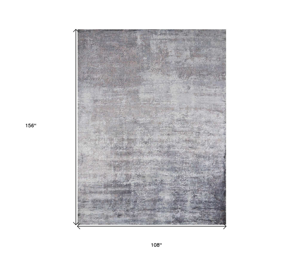 9' X 13' Light Gray Abstract Hand Loomed Area Rug - Homeroots - Flyclothing LLC