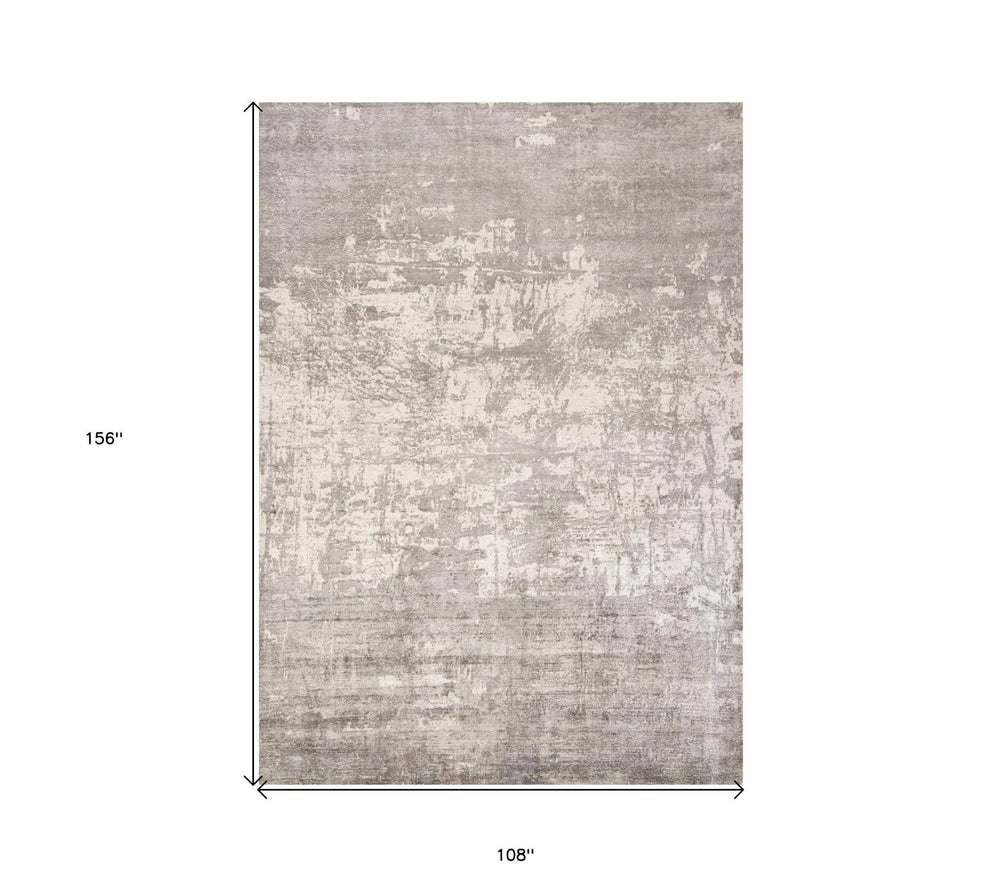 9' X 13' Beige Hand Loomed Abstract Brushstroke Indoor Area Rug - Homeroots - Flyclothing LLC
