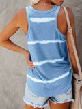 Full Size Tie-Dye Round Neck Tank - Trendsi - Flyclothing LLC