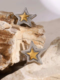 Stainless Steel Star Stud Earrings - Trendsi - Flyclothing LLC