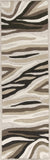2' X 7' Natural Abstract Waves Wool Runner Rug - Homeroots - Flyclothing LLC