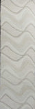2' X 7' Ivory Abstract Waves Wool Runner Rug - Homeroots - Flyclothing LLC