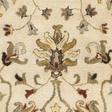 8' Champagne Wool Floral Handmade Runner Rug - Homeroots - Flyclothing LLC
