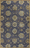 3' X 5' Midnight Floral Vines Wool Area Rug - Homeroots - Flyclothing LLC
