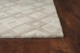 3' X 5' Ivory Geometric Diamonds Wool Area Rug - Homeroots - Flyclothing LLC