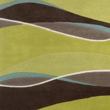 3' X 5' Lime And Mocha Wool Handmade Area Rug - Homeroots - Flyclothing LLC