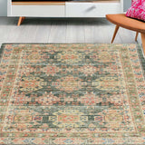 5' X 7' Charcoal Southwestern Hand Woven Distressed Area Rug - Homeroots - Flyclothing LLC