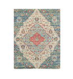 5' X 7' Blue and Beige Medallion Hand Woven Distressed Area Rug - Homeroots - Flyclothing LLC