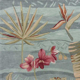 3' X 5' Seafoam Green Botanical Leaves Hand Tufted Area Rug - Homeroots - Flyclothing LLC