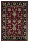 5' X 8' Red Black Machine Woven Floral Traditional Indoor Area Rug - Homeroots - Flyclothing LLC