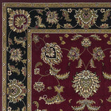 5' X 8' Red Black Machine Woven Floral Traditional Indoor Area Rug - Homeroots - Flyclothing LLC