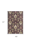 5' X 8' Purple Area Rug - Homeroots - Flyclothing LLC