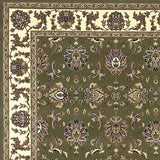 5' X 8' Green Ivory Machine Woven Floral Traditional Indoor Area Rug - Homeroots - Flyclothing LLC