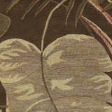 3' X 5' Mocha Leaves Wool Area Rug - Homeroots - Flyclothing LLC