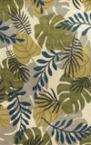 3' X 5' Ivory Leaves Wool Area Rug - Homeroots - Flyclothing LLC