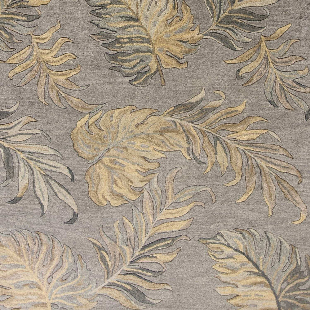 3' X 5' Grey Hand Tufted Tropical Palms Indoor Area Rug - Homeroots - Flyclothing LLC