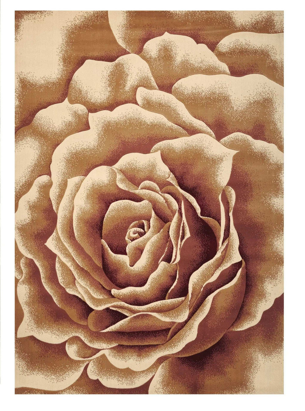 5' X 8' Ivory Floral Indoor Area Rug - Homeroots - Flyclothing LLC