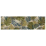 8' Ivory Hand Tufted Oversized Tropical Leaves Indoor Runner Rug - Homeroots - Flyclothing LLC