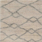 5' X 8' Ivory Grey Machine Woven Chain Link Indoor Area Rug - Homeroots - Flyclothing LLC