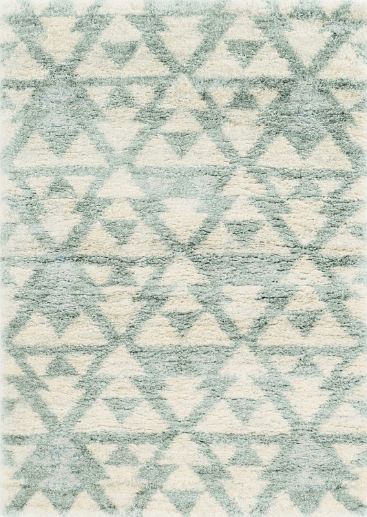 5' X 8' Ivory Or Grey Geometric Triangle Indoor Area Rug - Homeroots - Flyclothing LLC