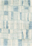 5' X 8' Ivory Blue Machine Woven Abstract Blocks Indoor Area Rug - Homeroots - Flyclothing LLC