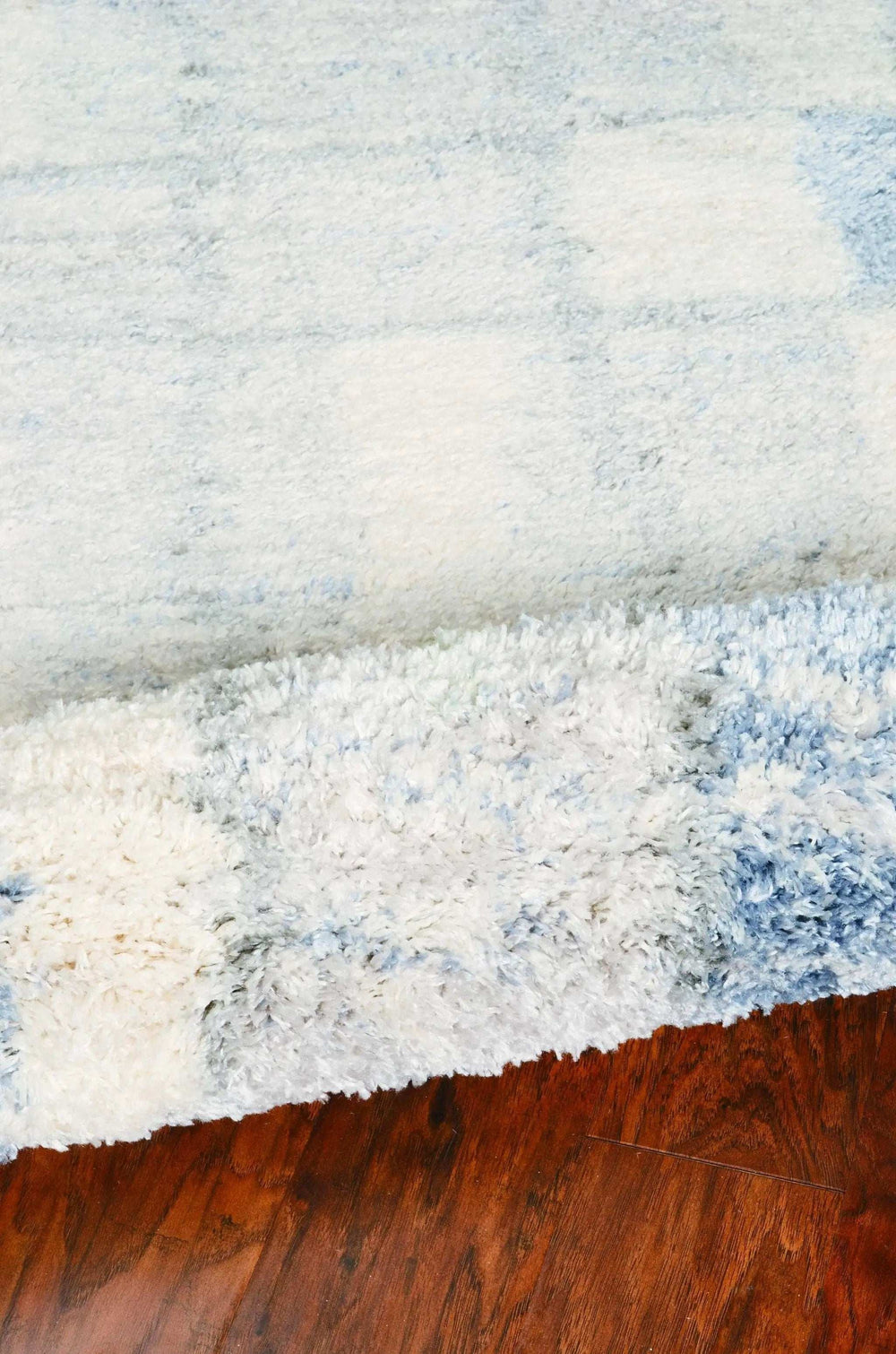 5' X 8' Ivory Blue Machine Woven Abstract Blocks Indoor Area Rug - Homeroots - Flyclothing LLC