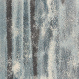 5' X 8' Teal Abstract Brushstrokes Indoor Area Rug - Homeroots - Flyclothing LLC