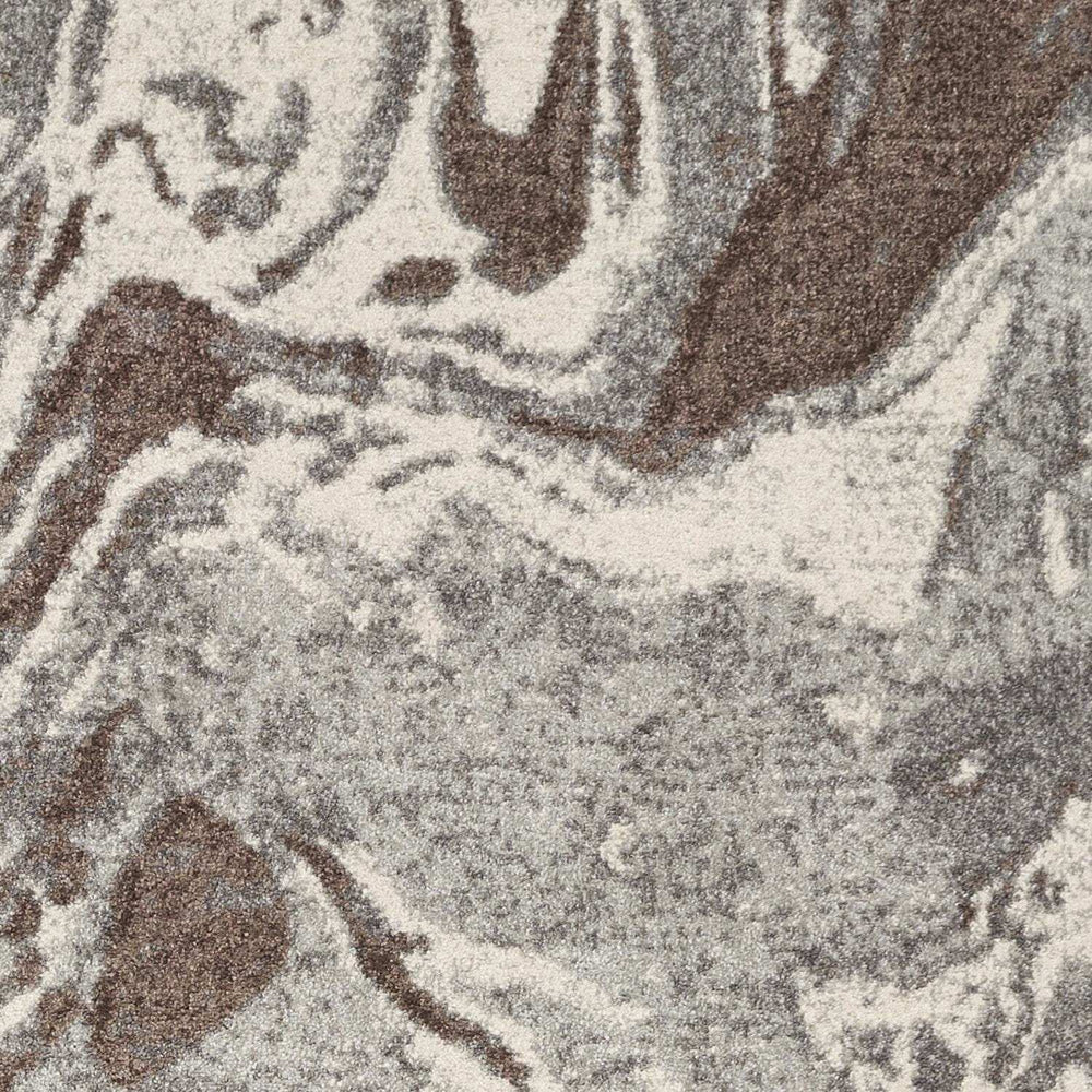 5' X 8' Mocha Marble Indoor Area Rug - Homeroots - Flyclothing LLC